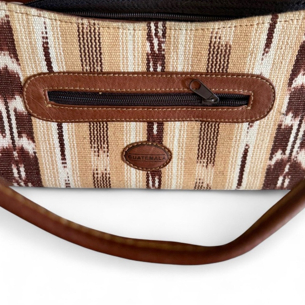 Chic Brown Patterned Shoulder Bag - image 4